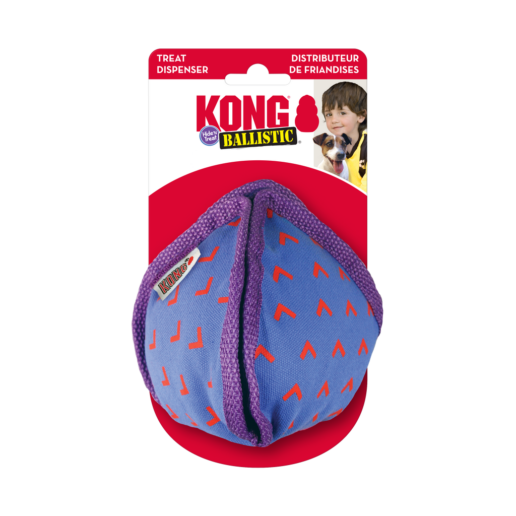 KONG Ballistic Hide 'N Treat Durable Dog Toy Medium - Assorted