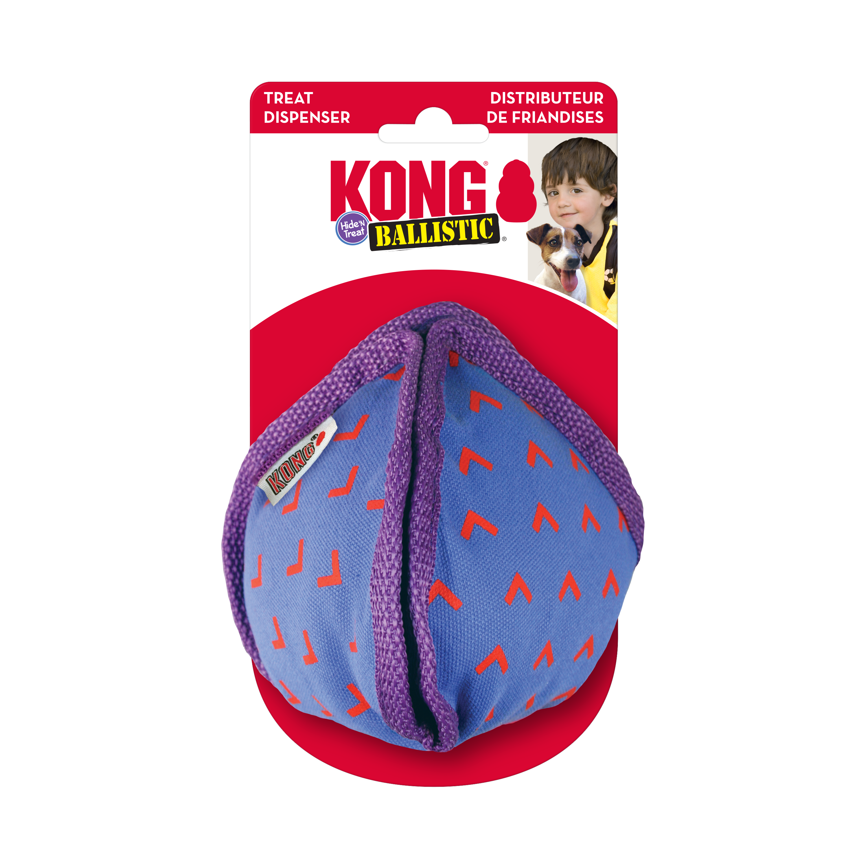 KONG Ballistic Hide 'N Treat Durable Dog Toy Medium - Assorted