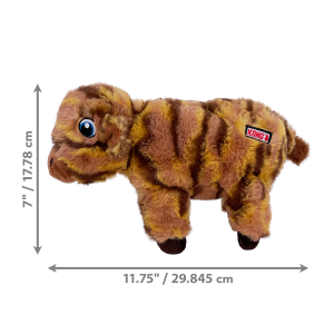 KONG Low Stuff Stripes Cow Squeaky Dog Toy Medium