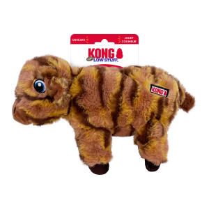 KONG Low Stuff Stripes Cow Squeaky Dog Toy Medium