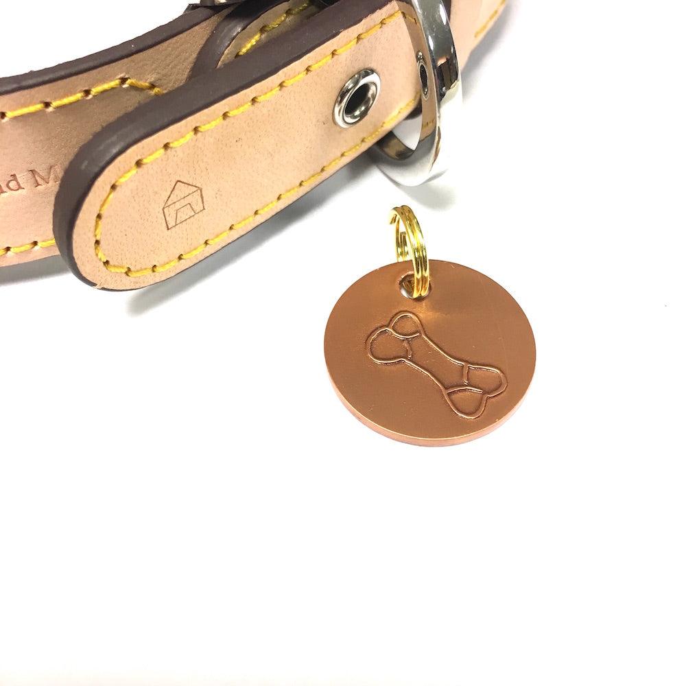 Harleys Companions - Antique Copper Bone, Dog Tags (22mm)