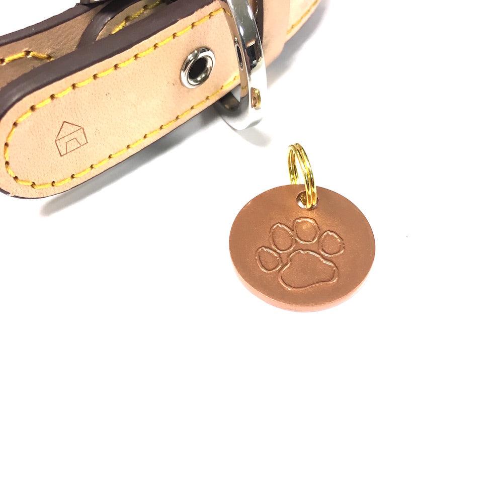 Harleys Companions - Antique Copper Paw, Dog Tags (22mm)