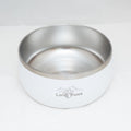 Harleys Companions - Lunar Dog Bowl - White Dog Bowl