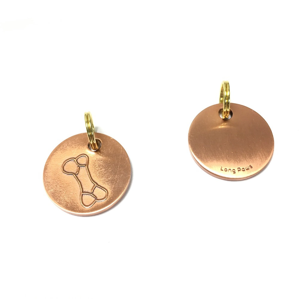 Harleys Companions - Antique Copper Bone, Dog Tags (22mm)