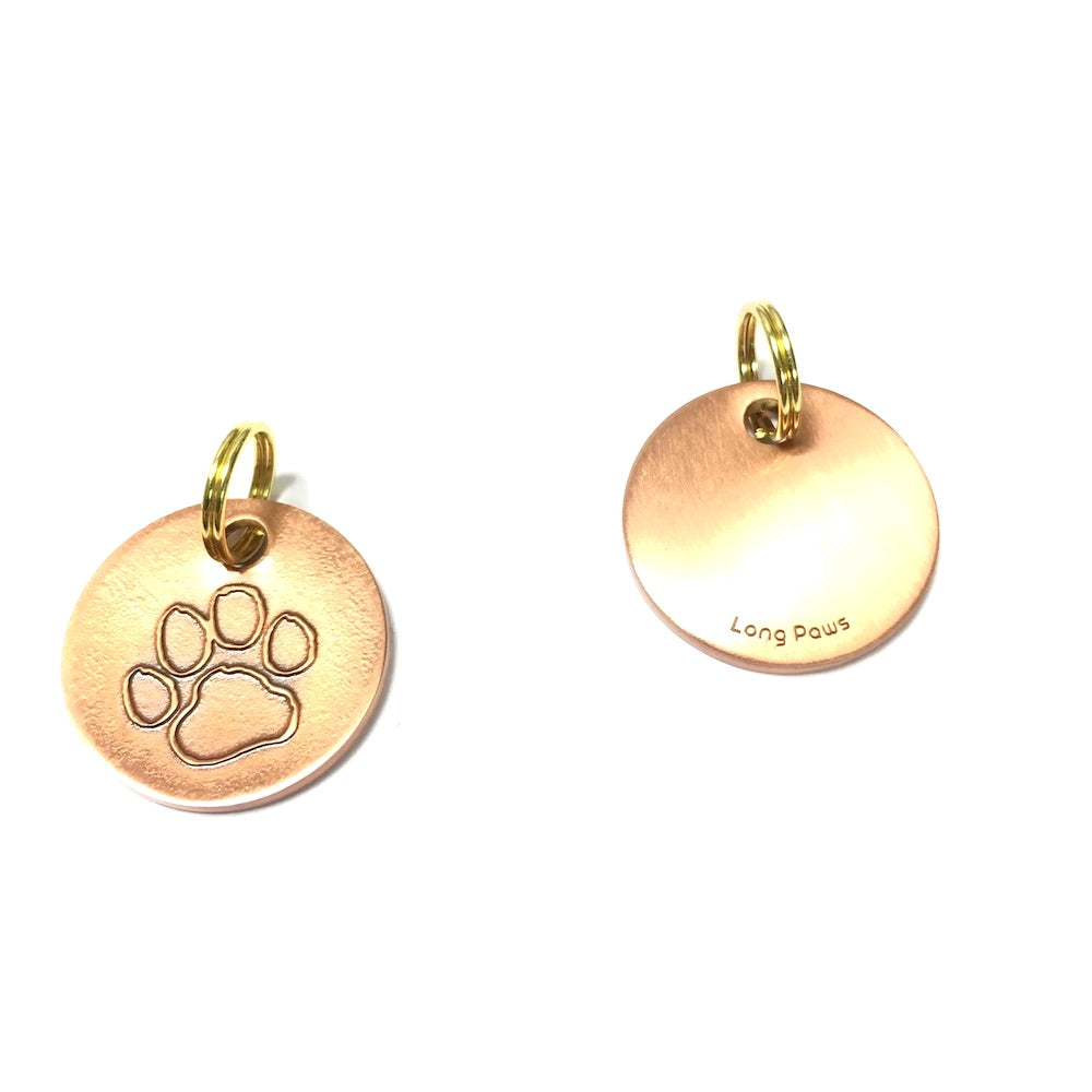 Harleys Companions - Antique Copper Paw, Dog Tags (22mm)
