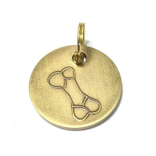 Harleys Companions - Antique Gold Bone, Dog Tags (22mm)