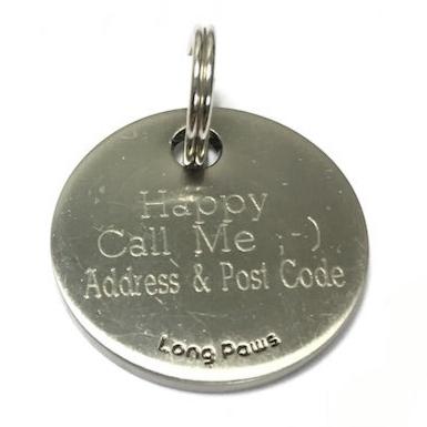 Harleys Companions - Antique Nickel Bone, Silver Grey Dog Tags (22mm)