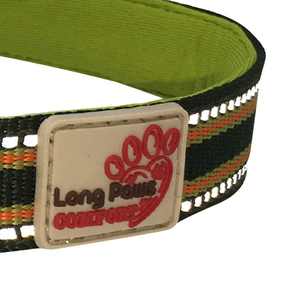 Harleys Companions - Comfort Reflective Padded Dog Collar | Green