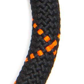 Harleys Companions - Comfort Rope Lead | TRIGGER Clip | Black with Orange Stripes 80cm