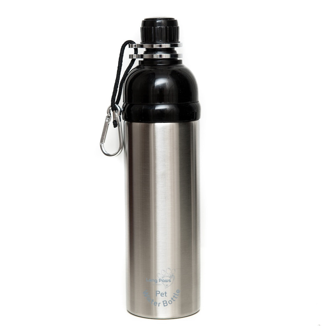 Harleys Companions - Dog Water Bottle, Lick 'n Flow, Silver