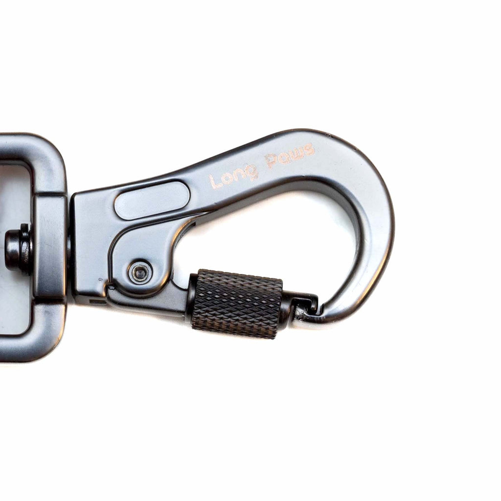 Harleys Companions - Multi-Function Rope Training Lead with Screw Lock Karabiner - Orange / Red