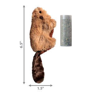 KONG Refillable Catnip Beaver Plush Cat Toy 17cm