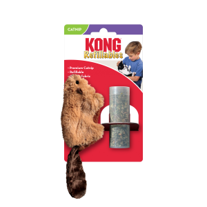 KONG Refillable Catnip Beaver Plush Cat Toy 17cm