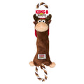 KONG TuggerKnots Monkey Squeaky Tug Plush Dog Toy - Small/Medium