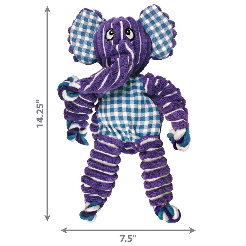 KONG Floppy Knots Elephant Squeaky Tug Dog Toy - Medium/Large