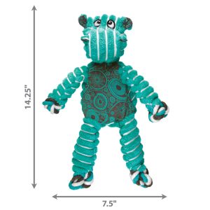 KONG Floppy Knots Hippo Squeaky Tug Dog Toy - Medium/Large