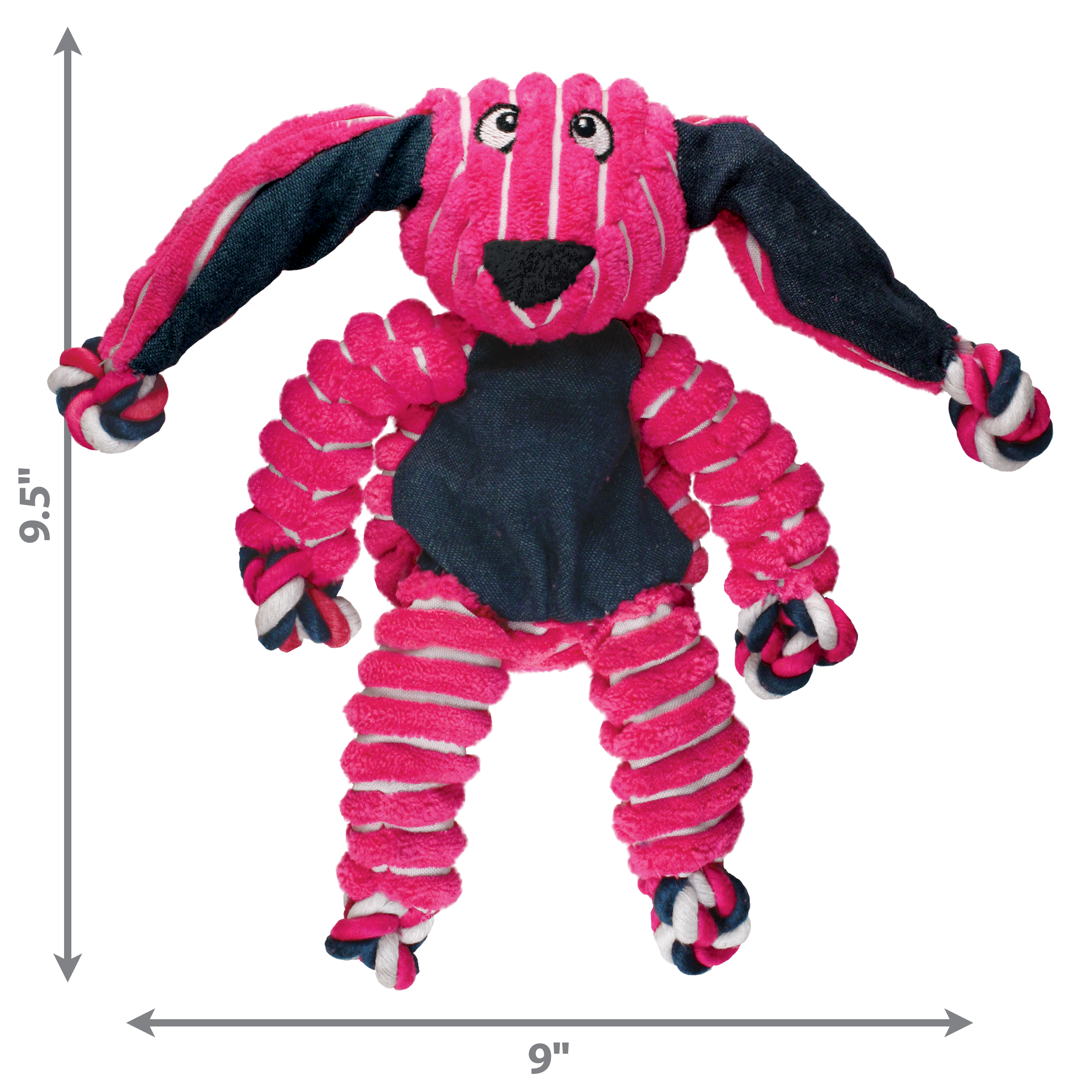 KONG Floppy Knots Bunny Squeaky Tug Dog Toy - Small/Medium