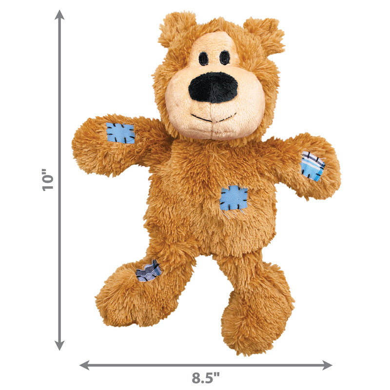 KONG WildKnots Bears Squeaky Plush Dog Toy - Medium/Large (26cm)