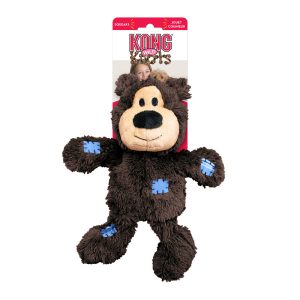 KONG WildKnots Bears Squeaky Plush Dog Toy - Medium/Large (26cm)