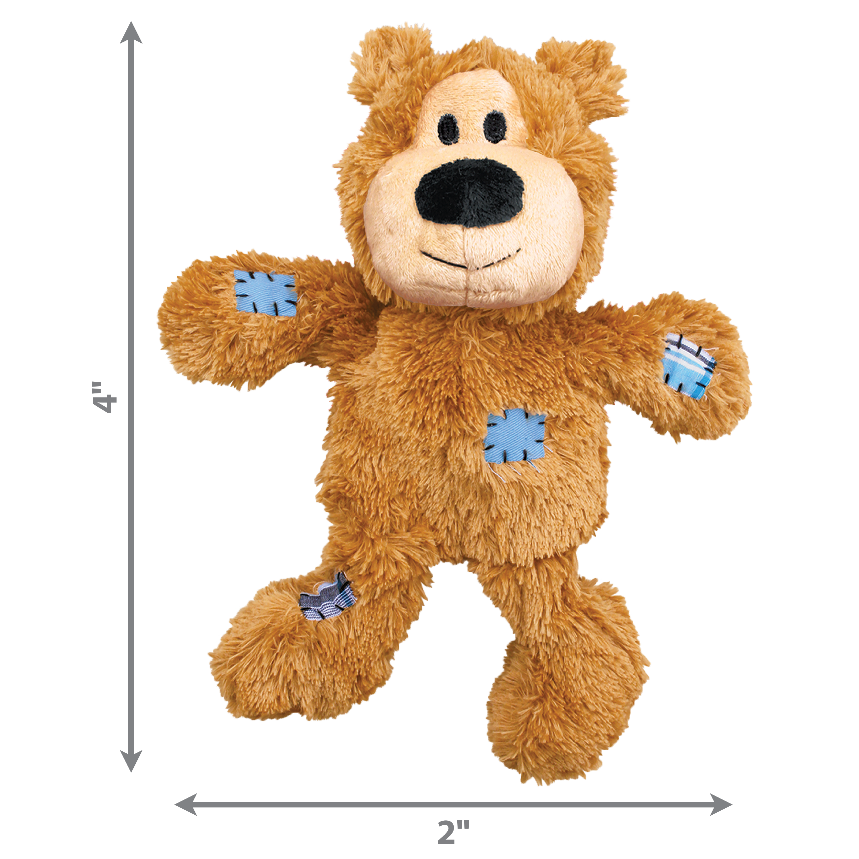 KONG WildKnots Bears Squeaky Plush Dog Toy - X-Small Assorted
