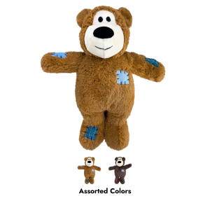 KONG WildKnots Bear Jumbo Squeaky Plush Dog Toy - X-Large Assorted