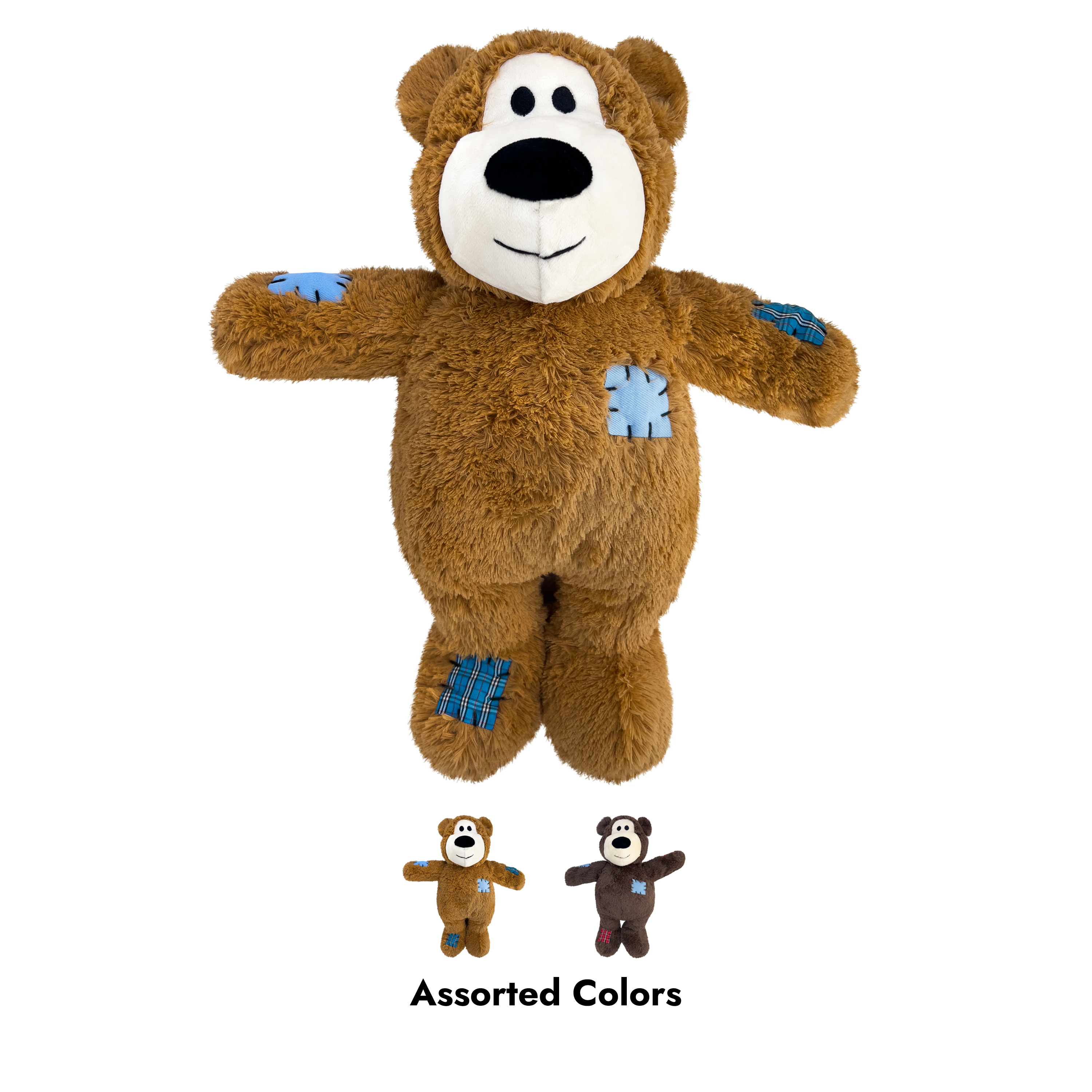 KONG WildKnots Bear Jumbo Squeaky Plush Dog Toy - X-Large Assorted