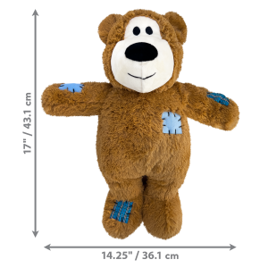 KONG WildKnots Bear Jumbo Squeaky Plush Dog Toy - X-Large Assorted