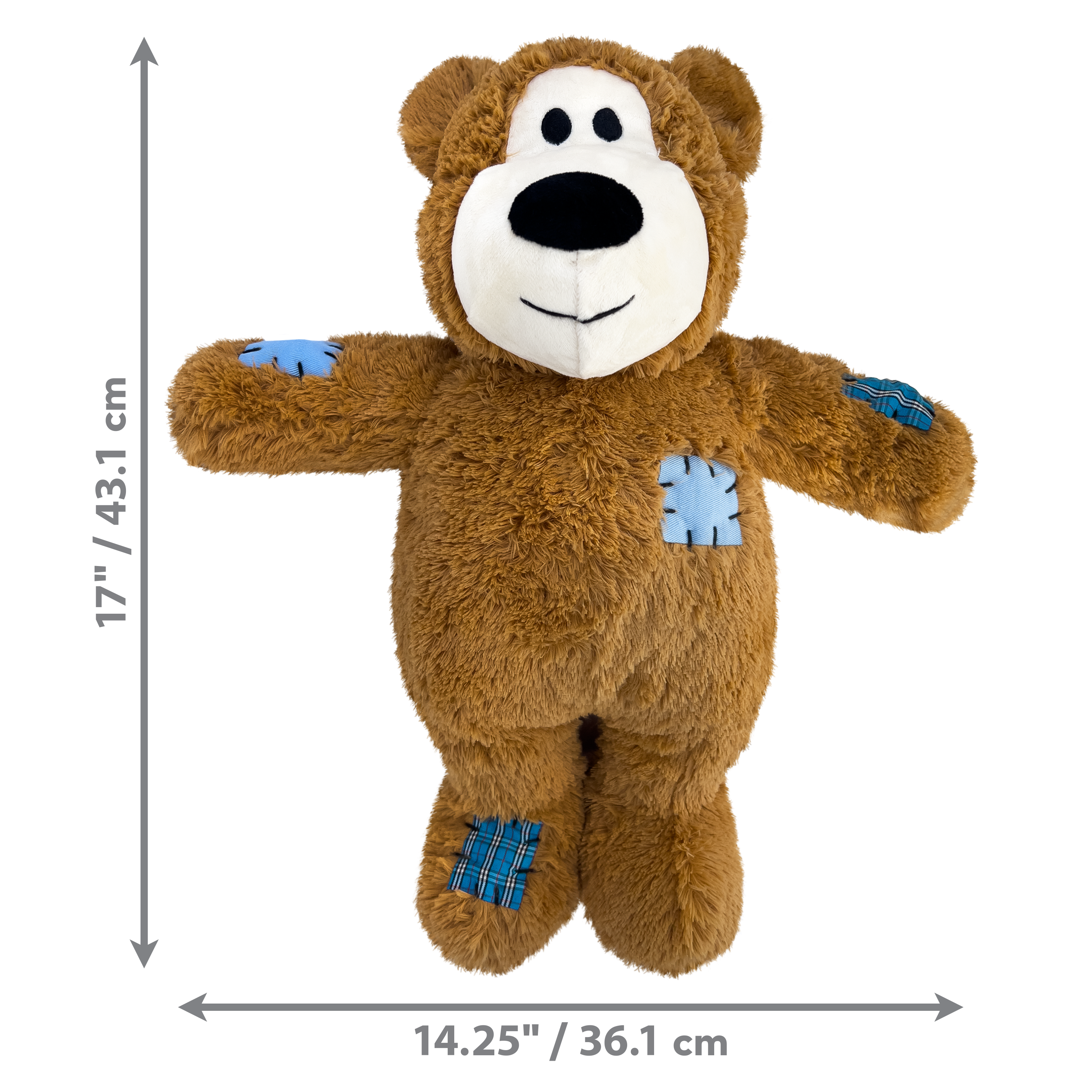 KONG WildKnots Bear Jumbo Squeaky Plush Dog Toy - X-Large Assorted