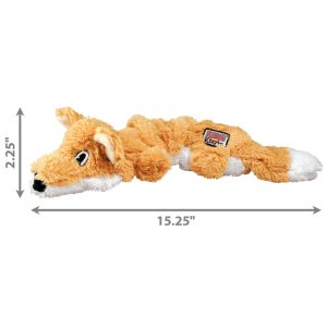 KONG Scrunch Knots Fox Squeaky Tug Dog Toy - Medium/Large (35.5cm)