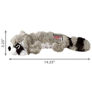 KONG Scrunch Knots Racoon Squeaky Tug Dog Toy - Medium/Large (35.5cm)