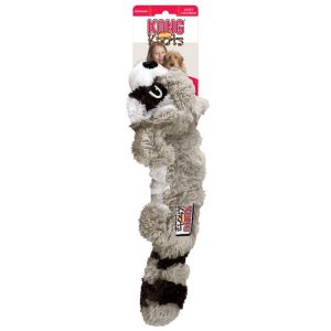 KONG Scrunch Knots Racoon Squeaky Tug Dog Toy - Medium/Large (35.5cm)