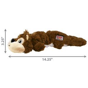 KONG Scrunch Knots Squirrel Squeaky Tug Dog Toy - Medium/Large (35.5cm)