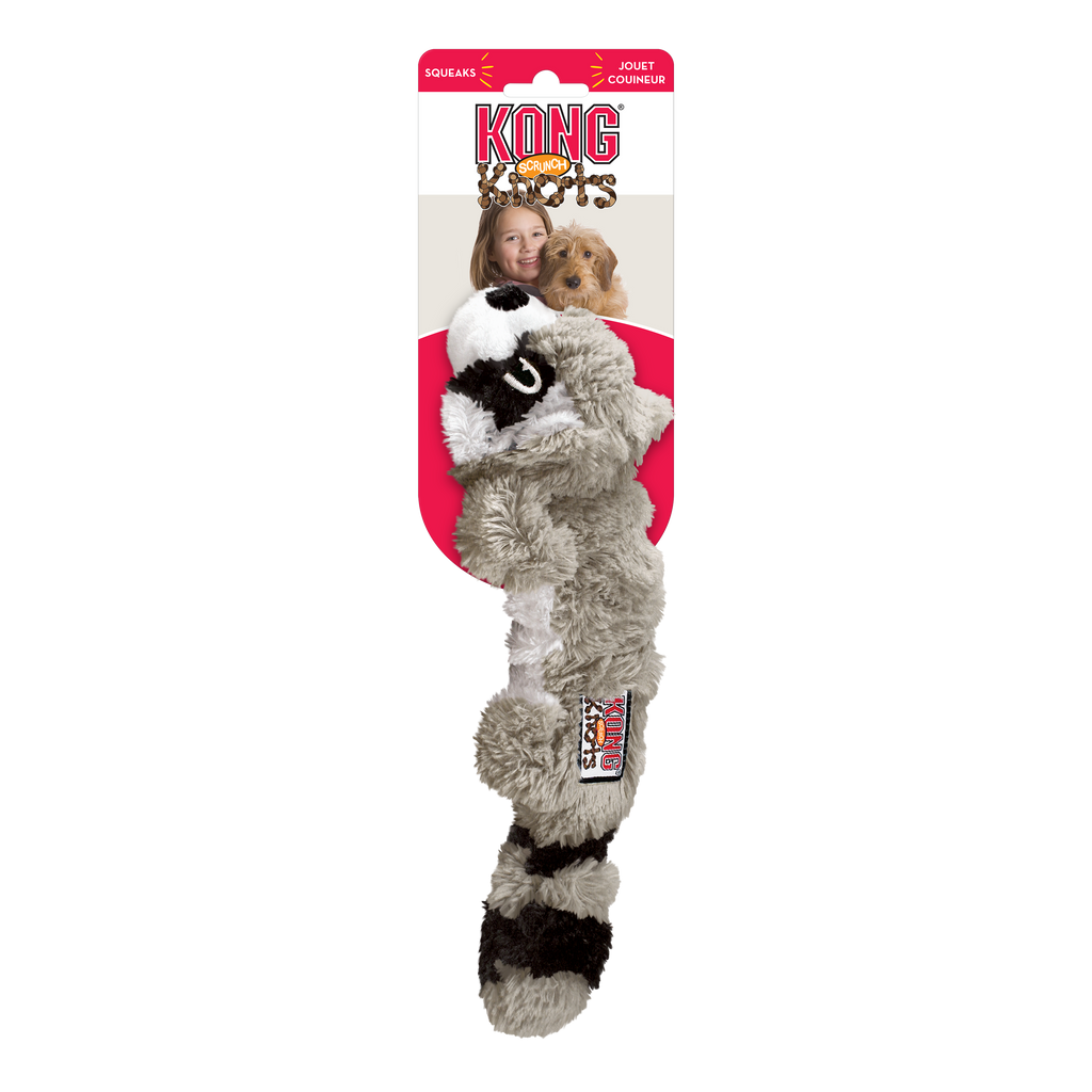 KONG Scrunch Knots Fox Squeaky Tug Dog Toy - Medium/Large (35.5cm)