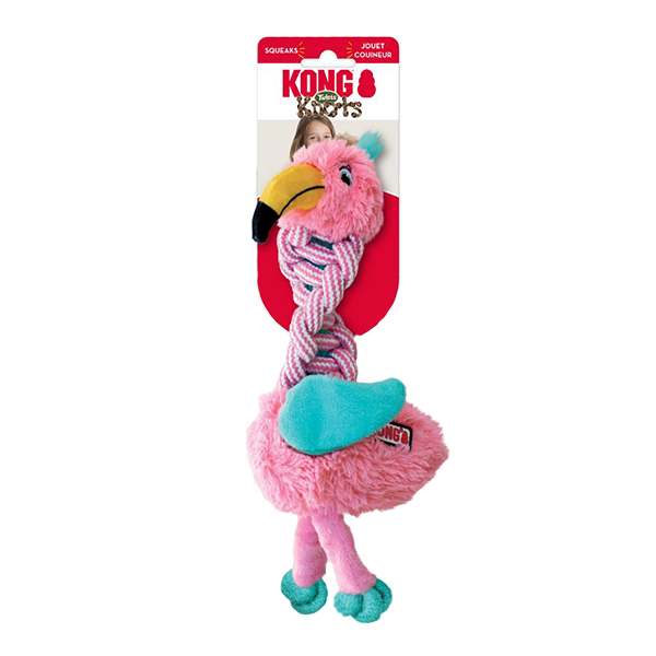 KONG Knots Twists Squeaky Tug Dog Toy - Small/Medium Assorted