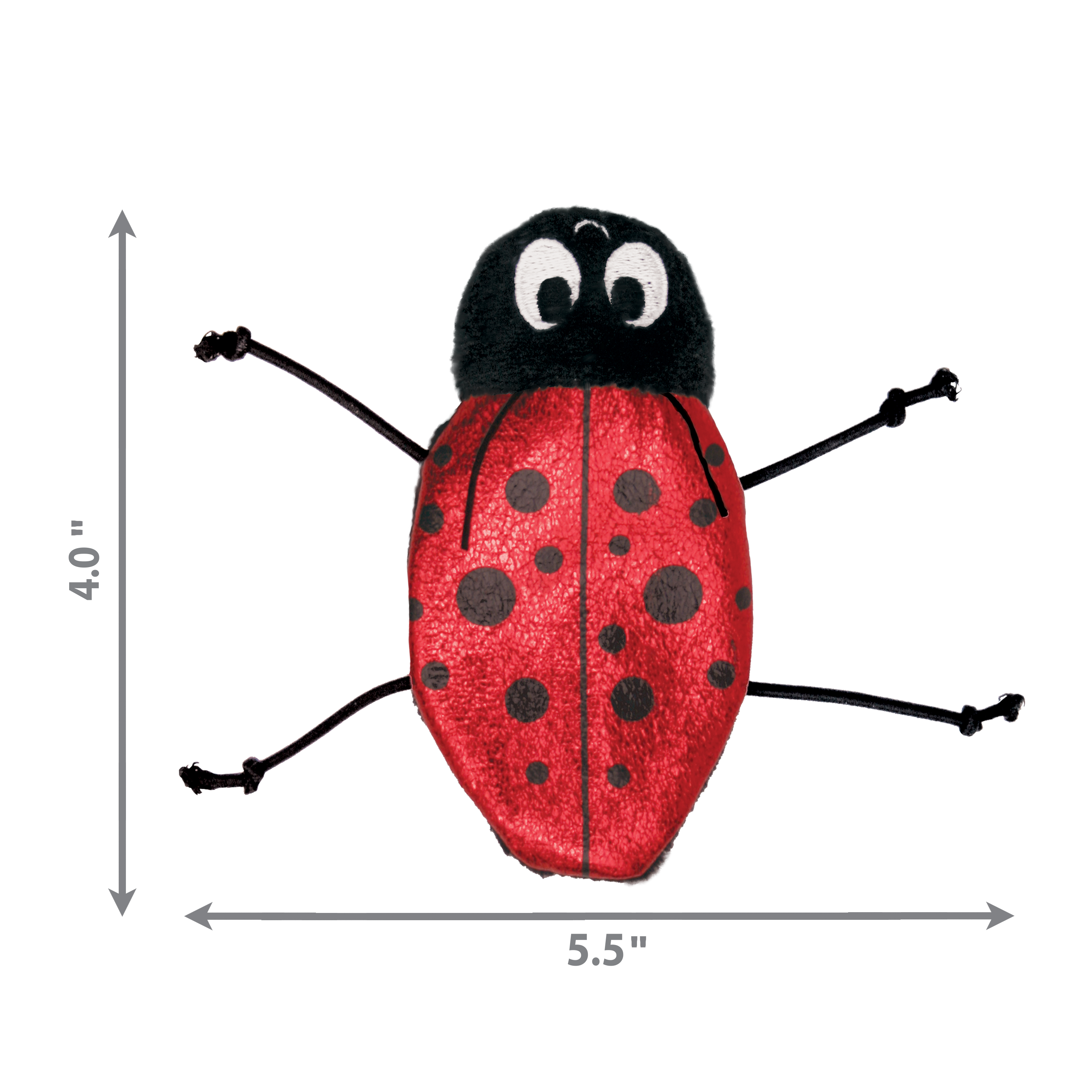 KONG Refillable Catnip Ladybug Plush Cat Toy