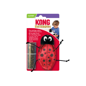 KONG Refillable Catnip Ladybug Plush Cat Toy