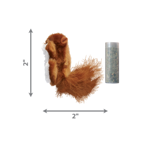 KONG Refillable Catnip Squirrel Plush Cat Toy 17cm
