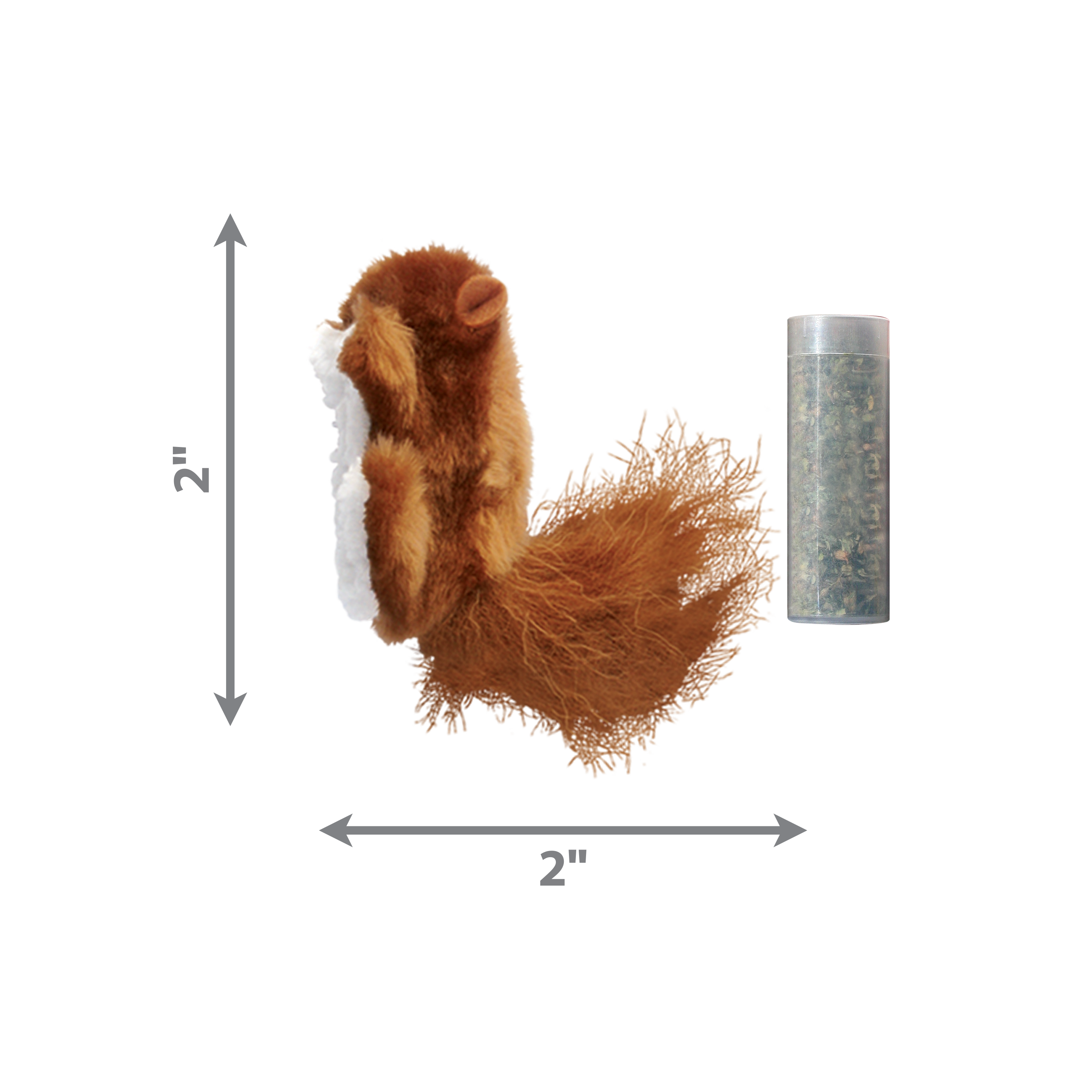 KONG Refillable Catnip Squirrel Plush Cat Toy 17cm