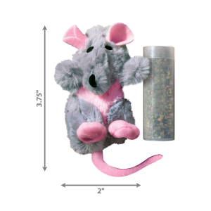 KONG Refillable Catnip Rat Plush Cat Toy 16cm