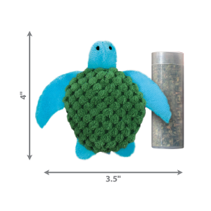 KONG Refillable Catnip Turtle Plush Cat Toy 11cm