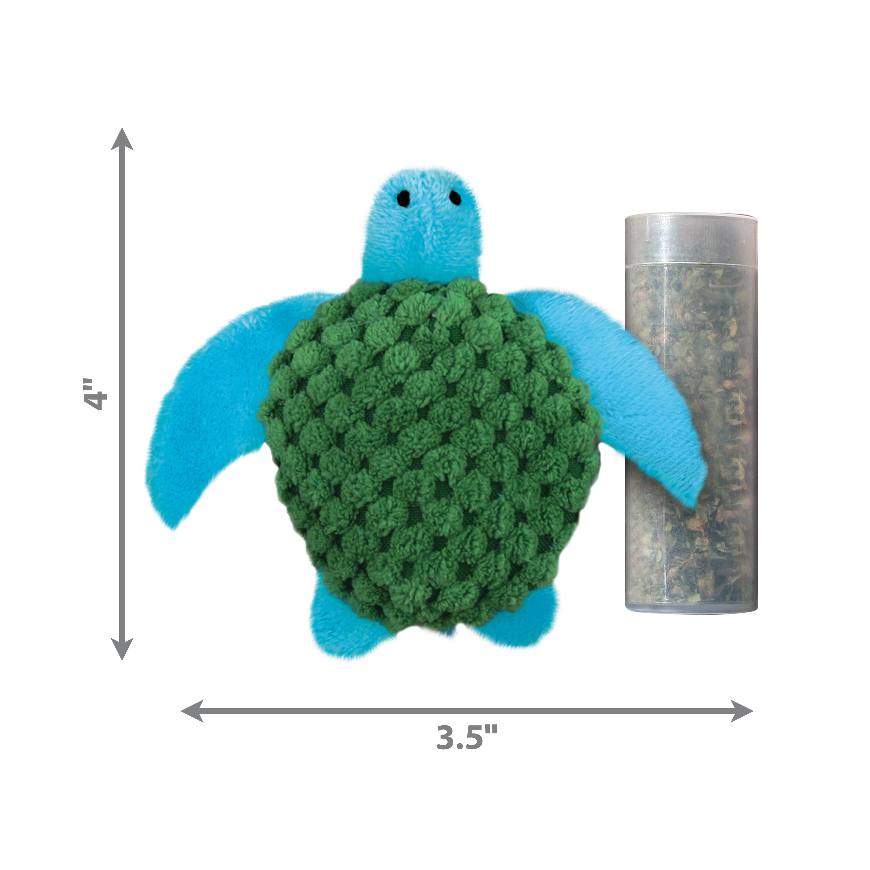 KONG Refillable Catnip Turtle Plush Cat Toy 11cm