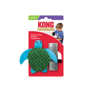 KONG Refillable Catnip Turtle Plush Cat Toy 11cm