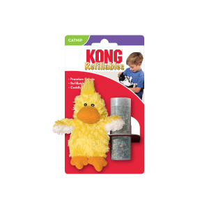 KONG Refillable Catnip Duck Plush Cat Toy 17cm