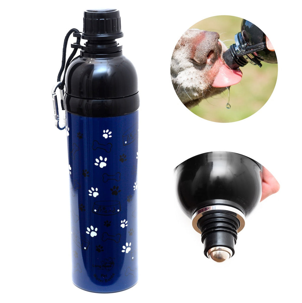 Harleys Companions - Dog Water Bottle, Lick 'n Flow, Navy Friend 750ml