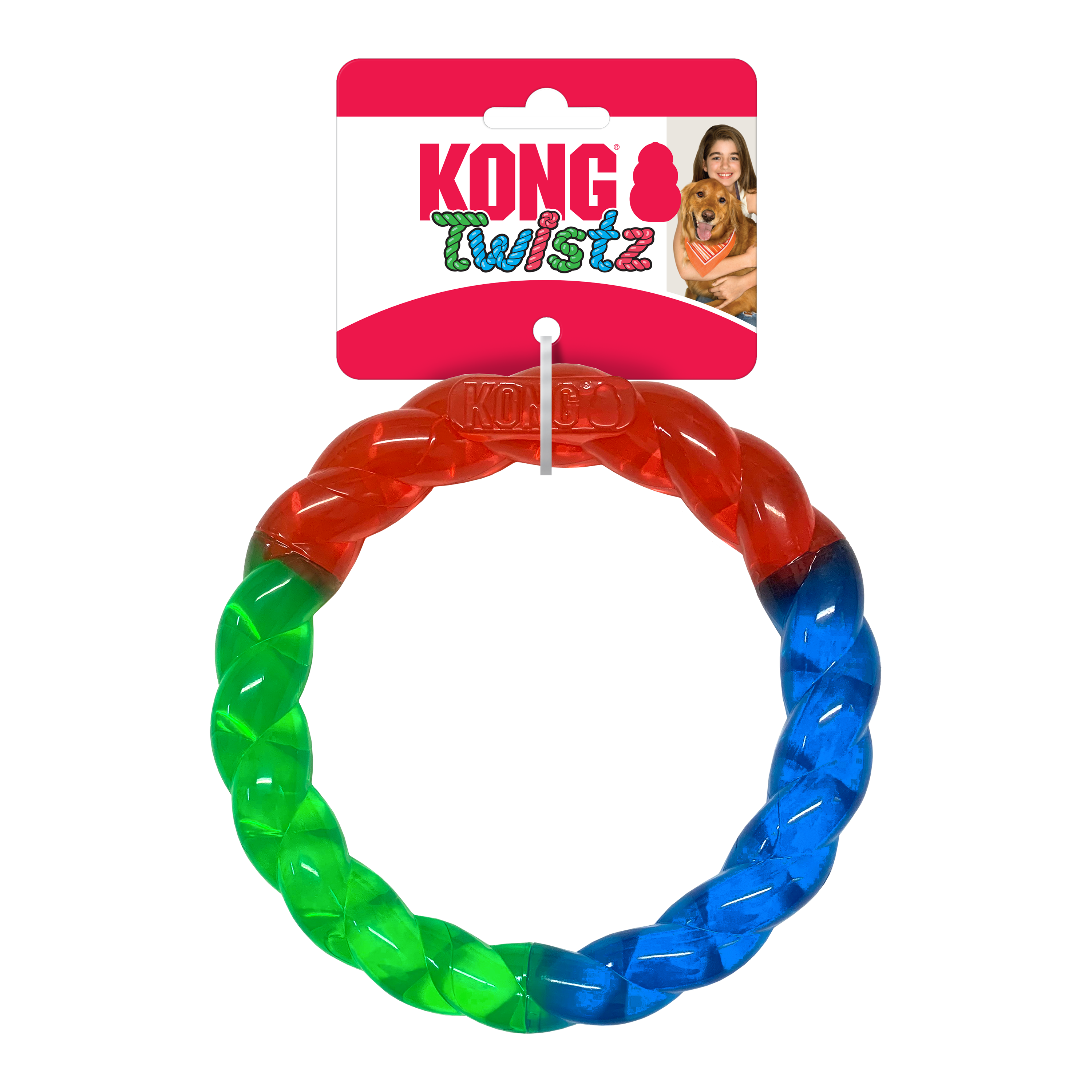 KONG Twistz Ring Durable Fetch Dog Toy - Small