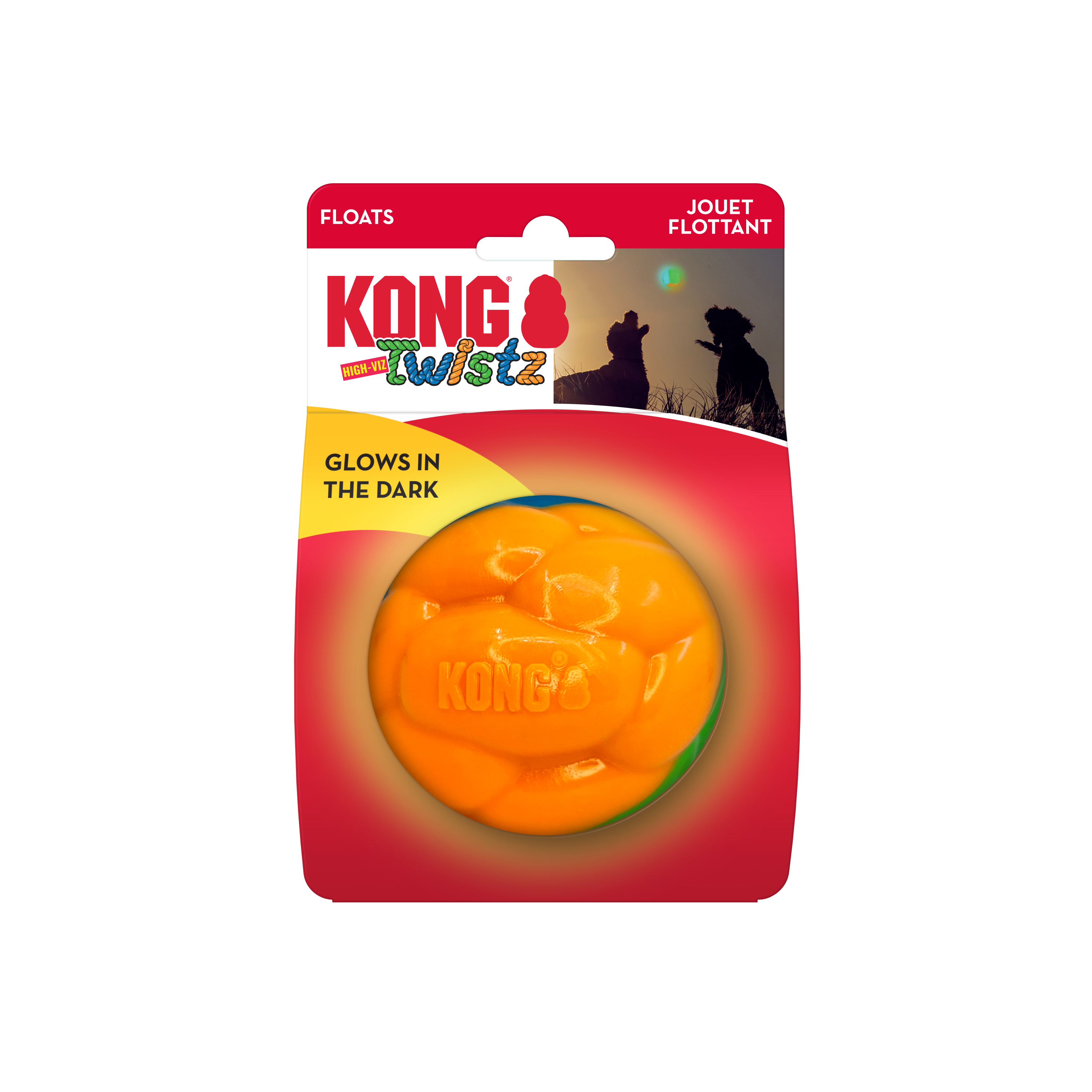 KONG Twistz High-Viz Ball Lg