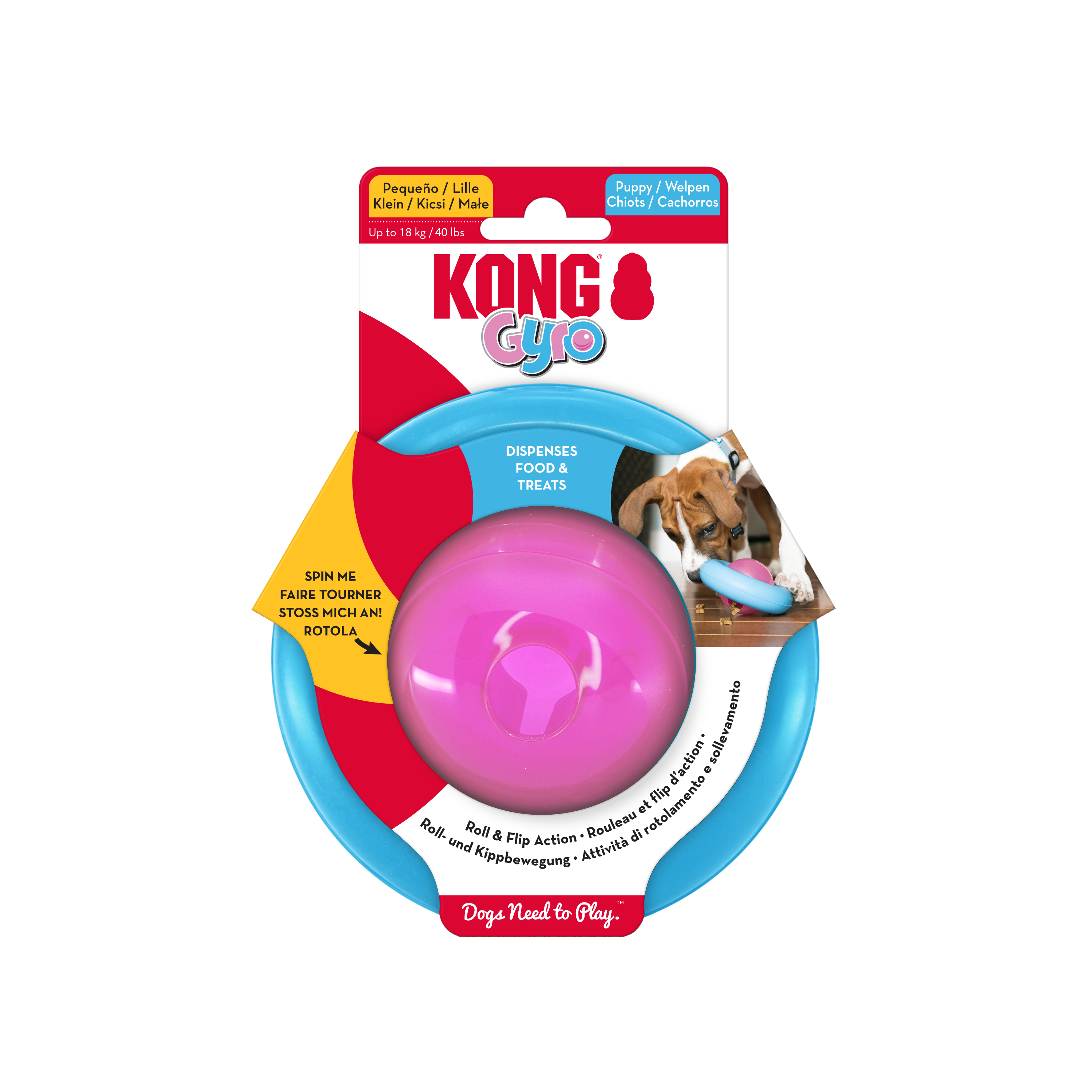 KONG Gyro Treat Dispensing Dog Toy - Small