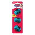KONG Squeezz Action Squeaky Fetch Dog Toy - Small Red 3-Pack