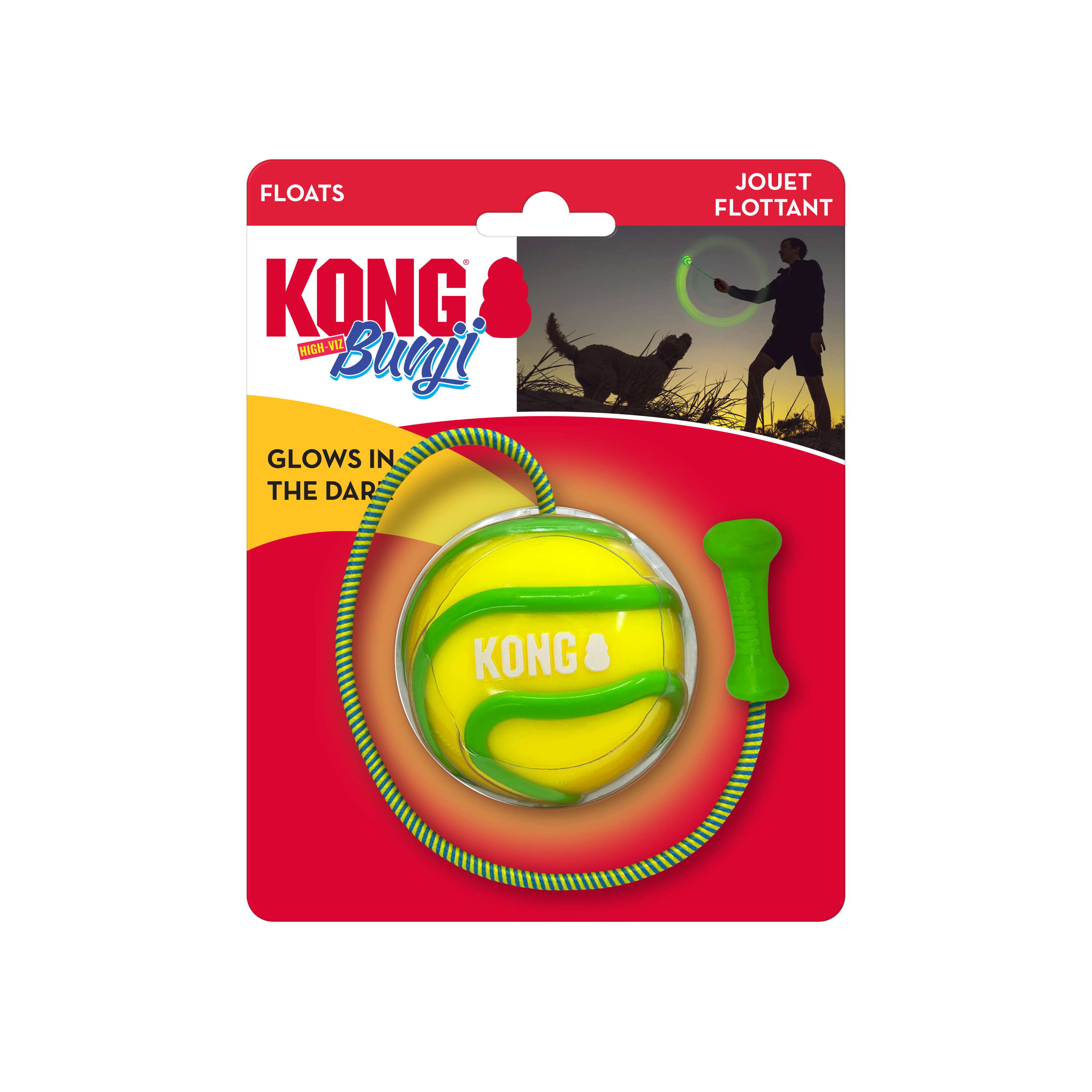 KONG Bunji High-Viz Ball Assorted Lg