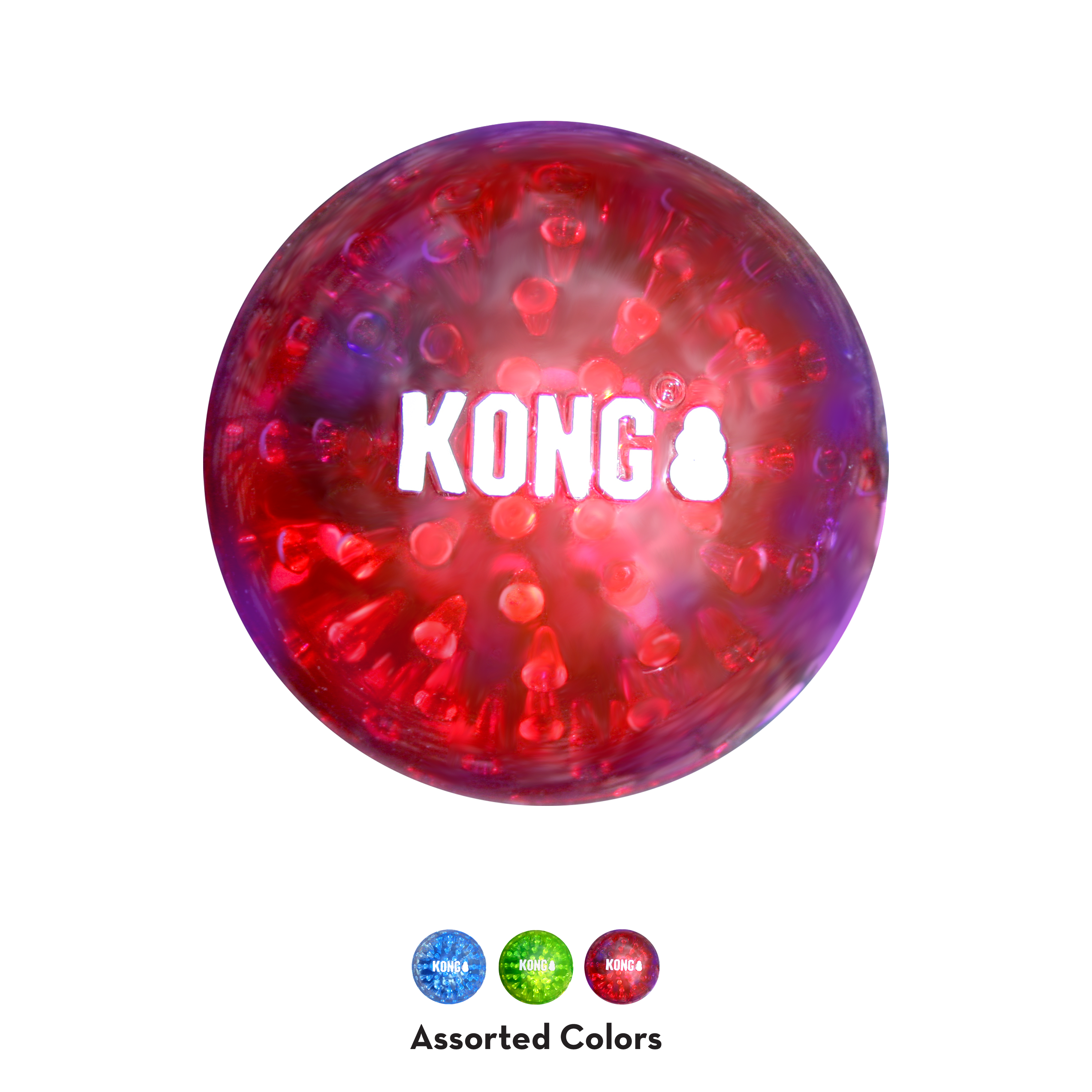 KONG Squeezz Geodz Squeaky Fetch Dog Toy - Large 2-Pack Assorted